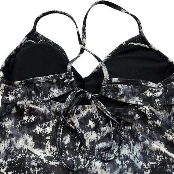 Athleta Women's Black and White Print Zumma Padded Swim Dress Size Medium - Picture 6 of 11